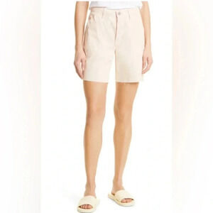 Frame Washed Nude Pink Slouch Pocket Denim Shorts 23